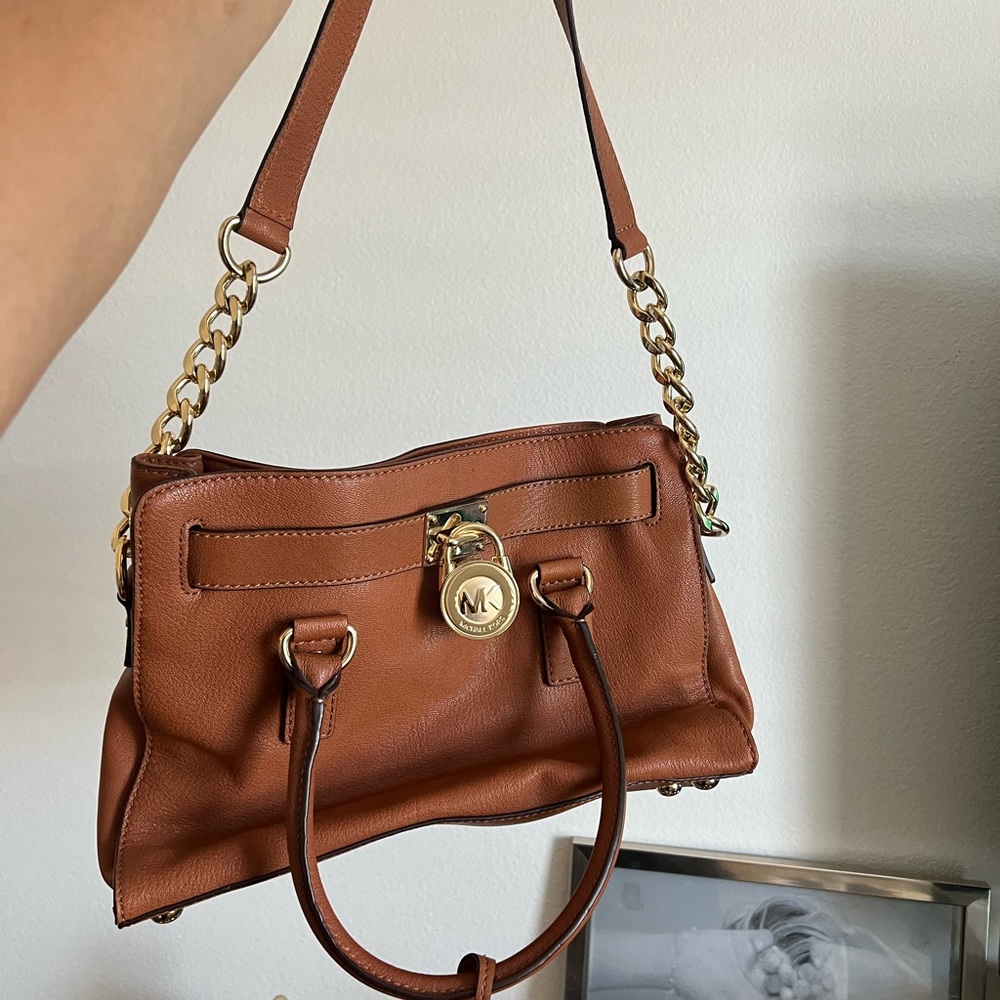 Brown, lightly used handbag